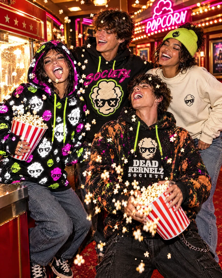 Friends in DKS gear at the concession stand (concept photo)