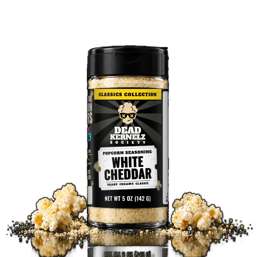 White Cheddar popcorn seasoning bottle